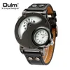 Oulm Horloges voor Mannen Dual Time Quartz-Watch Casual Man Watch Sport Male Clock Relogio Masculino