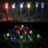 12pcs/Lot Solar panel LED Spike Spot Light Spotlight Landscape Garden Yard Path Lawn Solar Lamps Outdoor Grounding Sun Light