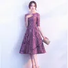 Nova Primavera vestido de verão mulheres 2019 elegante vestido de bola formal longo vestido feminino casual mais slim maxi vestidos roxo