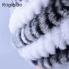 Oryginalny rex rabbit futra czapka śnieżna czapki zimowe czapki dla kobiet dziewczęta prawdziwe dzianinowe czaszki czapki naturalne y hat lq11169 s181203028002328