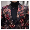 Hight qulaity casual paisley impressão terno jaqueta casamento bailer luxo real jacquard blazer masculino hombre