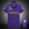 Tasarımcı Erkek Tişörtleri Giysileri Polos Gömlek Erkekler Kısa Kollu T-Shirt London New York Chicago Polop Gömlek Dropshiping Hhigh Kalite Toptan S-5XL