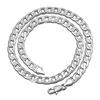 Moda 4MM de lado 925 cadenas de plata esterlina gargantilla collares para mujeres hombres joyería de lujo tamaño 16 18 20 22 24 pulgadas