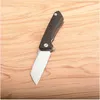 New Ball Bearing Flipper Folding Knife D2 Satin Tanto Point Blade Black G10 / Aviation Aluminum Handle EDC Knives