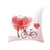 Happy Valentine Federa Peach Skin Valentine Day Federa per cuscino a forma di cuore per amante divano