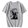 일본어 애니메이션 화이트 티셔츠 남성 코튼 옴므 애니메이션 셔츠 브랜드 캐주얼 스트리트웨어 하라주쿠 패션 o -Neck Mens Tshirts 플러스 사이즈 XS-3XL