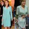 Elegantes Kleid für die Brautmutter mit Jacke, 2-teilig, geknöpft, knielang, langärmlig, Hochzeitsgastkleid, Ballkleider in Übergröße