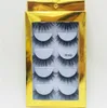 Frete grátis ePacket 5 pares mistos estilo Falso 6D Mink Cabelo Cílios postiços Cílios Handmade Natural longo da pestana Fluffy Lashes reutilizável