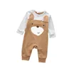 New Born Spring Autumn Infant Baby Cartoon Rompers Kids Boys Girls Bear Fox Cotton Jumpsuits Children Long Sleeve Climb Clothes M644