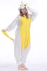 Animal adulte rose jaune bleu Kigurumi pyjamas flanelle dessin animé fête de famille Halloween Onesies Cosplay Costumes vêtements de nuit