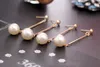 Long Pearl Pendant Stud Earrings Women Fashion Glamour Designer Earrings