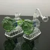 Rokende pijpen aeecssories glazen waterpijppaarden kleurrijke Chinese koolstijl glazen waterpijpfles met basis