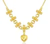 2020 Party Smycken Brandnew 18 '' Fashion Gold Plated Women Girls Lady Gifts Collarbone Chain Heart Pendant Halsband