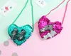 Cute Sequins Loving Heart Kids Shoulder Coin Bag Baby Girls Mini Messenger Bag Cartoon Boys Small Coin Purse Children Handbags dc634