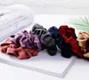 كامل وتجارة التجزئة New Women Velvet مرنة الشعر scrunchie scrunchy hairbands رئيس الفرقة الحصان حامل متوسط ​​الحجم 4773374