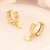 18 k massief goud GF hart oorbellen dames meisje liefde trendy mode-sieraden voor Europa Oost-kinderen kinderen gift254T