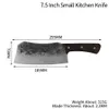 7.5 cal kute szef kuchni nóż kuchenny 5Cr15 nóż ze stali nierdzewnej Cleaver Chinese Butcher Cutlery Nakiri Handmade Pokrojony Szef Kierowy Nóż