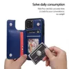 CASEiST Étui portefeuille de luxe en cuir PU à rabat pour téléphone portable avec emplacements pour cartes de crédit et support synthétique pour iPhone 15 14 13 12 11 Pro Max Plus XS XR 7 8 Plus Samsung