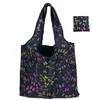 New folding Bag Shopping Bags Reusable Storage Bag Eco Friendly Handbags Tote Bags Large printed shoulder 7066