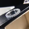 choucong Eternity 925 sterling Silver Finger ring 4mm Sona Diamond Engagement Wedding Band Rings For Women men Jewelry