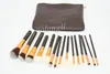 Make -upborstels 15 pc's Set roségouden borstel + tas professionele gezicht en oogschaduw Make -upgereedschap Eyeliner poeder foundation borstelkit