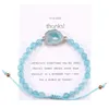 6mm Braided Rope Natural Stone Strands Beaded Resin Charm Bracelets For Women Men Fashion Party Jewelry