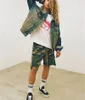 Camouflage-Shorts für Herren und Damen, 1 Top-Version, mehrere Taschen, Strand-Sportshorts
