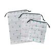 Plastic Cactus Drawstring Bag Transparent Scrub Waterproof Travel Storage Bag Outdoor Business Travel Clothing Shoes Storage Bag