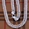 wholesale 925 sterling silver necklace fashion jewelry Horsewhip Chain 10mm Mens Necklaces 20 22 24"