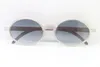 Good Quality Wood Full Frame Diamond Sunglasses 7550178 Round Vintage Unisex High end brand designer Glasses C Decoration gold Sunglasses