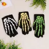 4 couleurs Halloween squelette gants 22 cm unisexe crâne os imprimé mitaines courtes enfants Cosplay accessoires enfants doigt gants M255