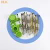 Chrome Gold Silver Exquisite colorful Stainless Steel Dab Carving Tool Scoop Dabber Brush Tools For Wax Dry Herb Essential Oil 420