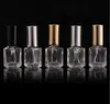 5 ml tragbare Mini-Sprühflasche, leere Parfüm-Glasflaschen, nachfüllbarer Parfüm-Zerstäuber mit schwarz-goldenen Silberdeckeln