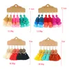 Women Bohemia Hand woven Long Tassels Earrings Multicolor Dangle Pendants Earrings Fashion Jewelry 3 pairs/set