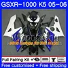 Karosseri för SUZUKI GSXR-1000 1000CC GSXR 1000 05 06 BODY 300HM.0 GSX-R1000 1000 CC GSX R1000 K5 GSXR1000 2005 2006 Fairing Lucky Strike Red