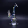 Bong en verre de conception de gâteau de 9 pouces couleur métallique conduite d'eau en verre teinté dab rigs nouveau recycleur de cadeau à vendre