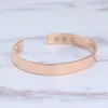 Pulseira unissex fashion magnética de latão rosa ouro cura bioterapia artrite alívio da dor open229j