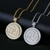 hip hop 6ix9ine diamonds pendant necklaces for men luxury Rotatable number 69 pendants 18k gold plated copper zircons cuban chain 243g