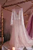 Seksowne szaty weselne Studki Suknie Damskie Głębokie V Neck Koronkowe Aplikacje Niestandardowe Z Długim Rękawem Bielizna Bielizna Bridal Nightgown Szlafroki