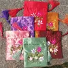 Jewelry Storage Bags Chinese Style Flower Embroidered 18x23cm Cloth Wedding Candy Packing Sack Gift Pouches