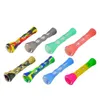 glow in the dark silicone Pipes glass pipe for 7 word shape pipes Color Ultimate Tool Tobacco Pipes Oil Herb Hidden Bowl WCW677