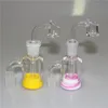 Mini Captador de cinzas de vidro Hookah com 7ml Recipiente de Silicone 14mm 18mm Ashcatchers para Glas Bong Dab Rig Water Tubes de Água Acessórios para fumar