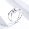 Vente en gros - Argent Beauté AMOUR Coeur Bague Empilable Pour Les Femmes Halloween Fille Bande Bague Perfection Cadeau De Noël