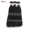 Allove Yaki Straight 4PCS Human Hair Bundles with Lace Closure Malaysian Virgin Wefts Brazilian Indian Kinky Curly Extensions Water Wave for Women All Ages 8-28 inch