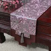 Fleurs de prunier élégantes Dîner Chemin de table Dernière nappe damassée chinoise Décoration de Noël de luxe Table à manger 250x34cm 300x34cm