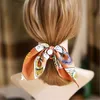 Sólidas florais Bow cabelo Scrunchie faixa elástica laços de corda Scarf Acessórios de cabelo acessórios de cabelo acessórios para tranças