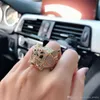 Leopard Ring Brand Classic Fashion Party Jewelry for Women Rose Gold Gold Pattern Panther Wedding Luxurious Full Drilling Men039279807
