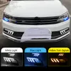 1 par LED luzes diurnas DRL e Streamer Vire luz de nevoeiro sinal para Volkswagen Jetta MK7 Sagitar 2016 2017 2018