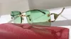 Mayor-Manera Sun de los vidrios sin rebordes de las gafas de marcos ópticos Lentes diseñador de la marca con el caso y la caja
