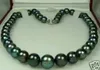 8-9 mm Tahitian Natural Black Pearl Necklace224W